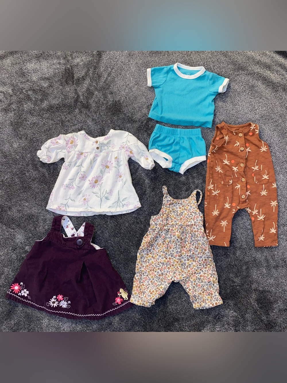 Newborn Baby Girl Summer Outfit Bundle – 6 Pieces (Winnie the Pooh + More)